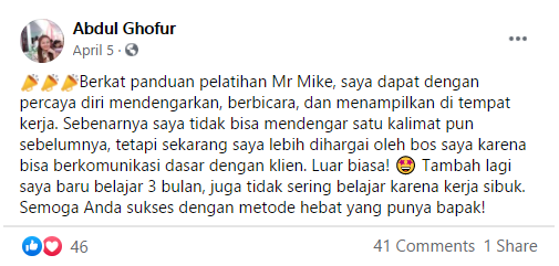 berbicara bahasa Inggris
